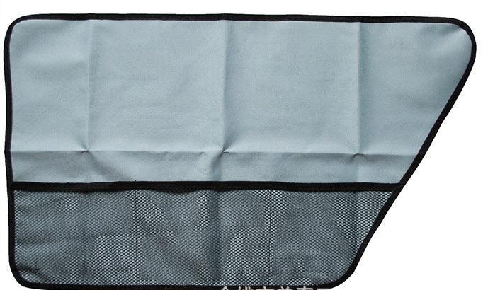 Car Pet Mat Side Door Protector - Anti-Scratch & Anti-Kick Oxford Cloth Protection Mat - Set Of 2-2