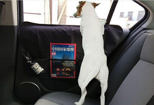 Car Pet Mat Side Door Protector - Anti-Scratch & Anti-Kick Oxford Cloth Protection Mat - Set Of 2-0